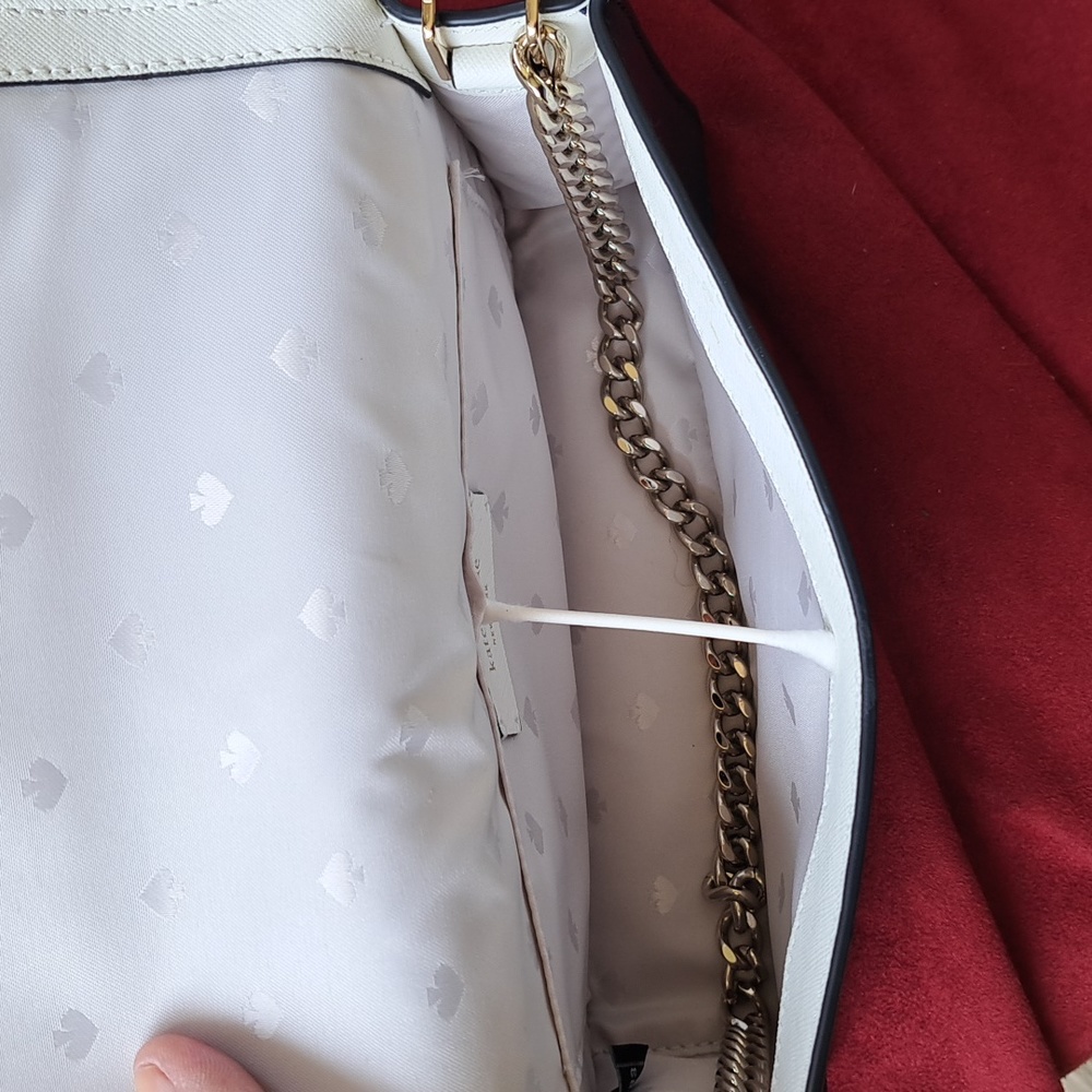 NEW Kate Spade Cameron Lavender /Navy and White Bag /Crossbody EC - Picture 12 of 16
